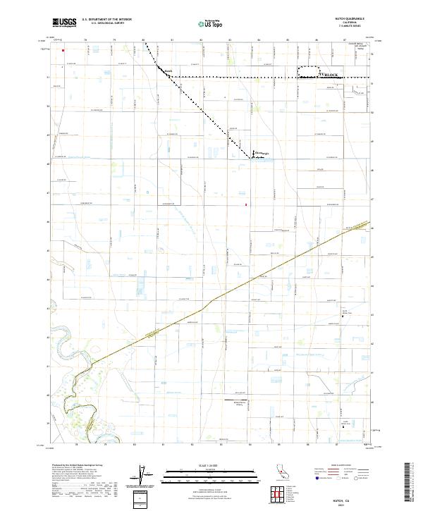 US Topo 7.5-minute map for Hatch CA