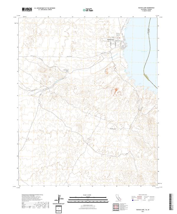 US Topo 7.5-minute map for Havasu Lake CAAZ