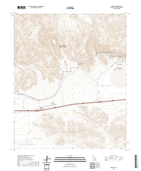 US Topo 7.5-minute map for Hayfield CA