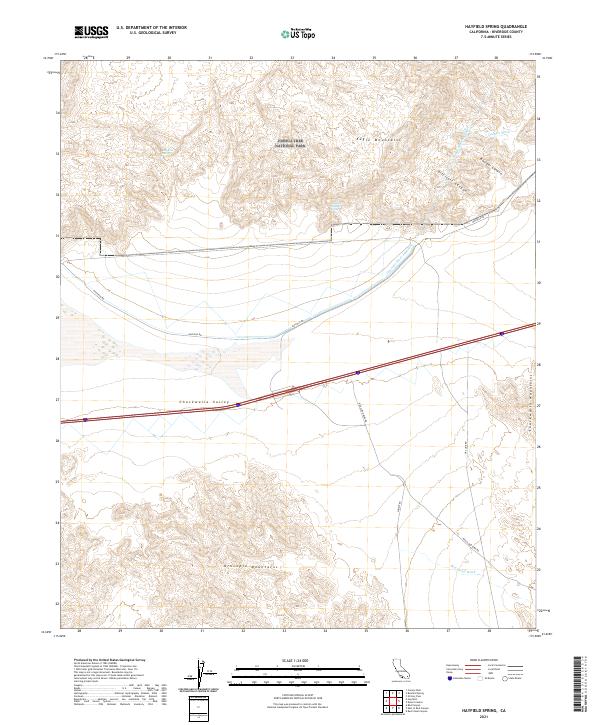 US Topo 7.5-minute map for Hayfield Spring CA