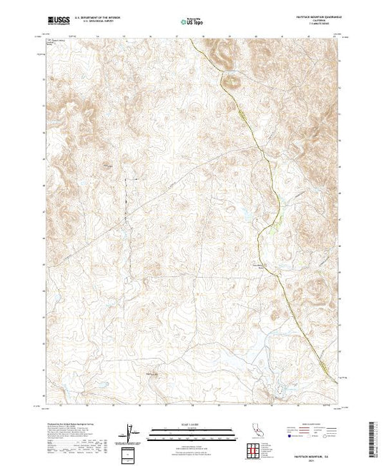 US Topo 7.5-minute map for Haystack Mountain CA – American Map Store