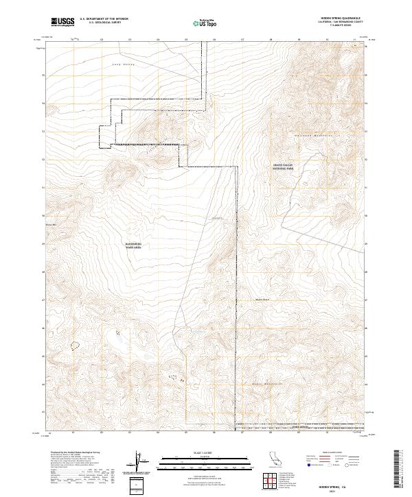 US Topo 7.5-minute map for Hidden Spring CA