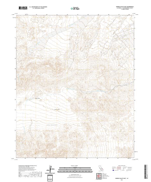 US Topo 7.5-minute map for Hidden Valley East CA