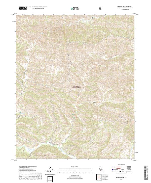 US Topo 7.5-minute map for Hildreth Peak CA