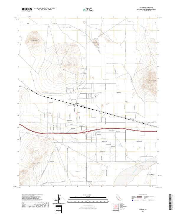 US Topo 7.5-minute map for Hinkley CA