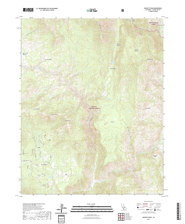 US Topo 7.5-minute map for Hockett Peak CA