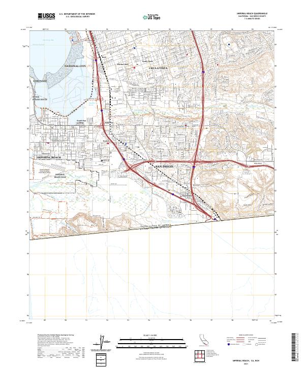 US Topo 7.5-minute map for Imperial Beach CABCN