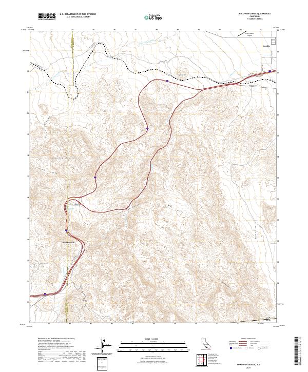 US Topo 7.5-minute map for In-Ko-Pah Gorge CA