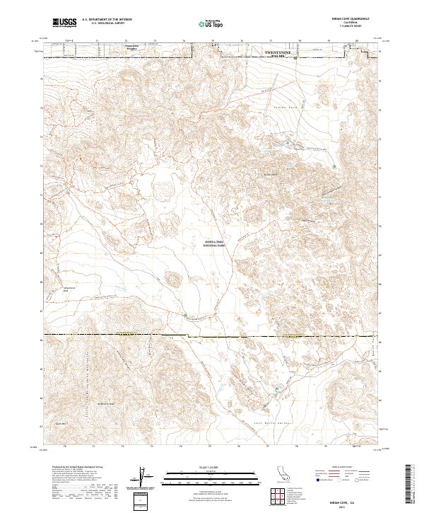 US Topo 7.5-minute map for Indian Cove CA