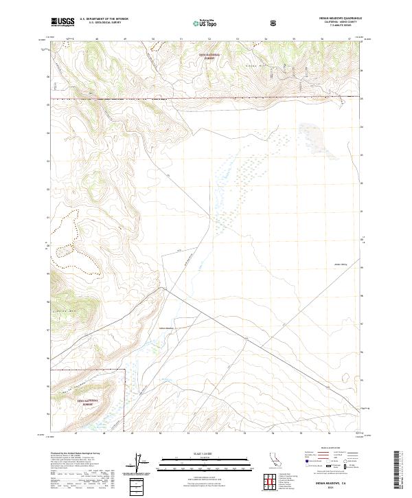 US Topo 7.5-minute map for Indian Meadows CA