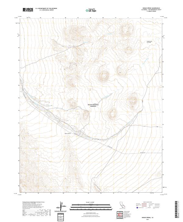 US Topo 7.5-minute map for Indian Spring CA