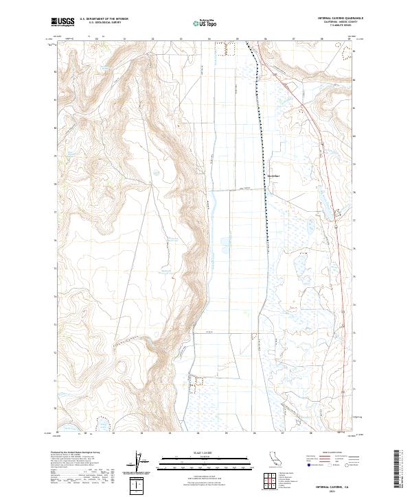 US Topo 7.5-minute map for Infernal Caverns CA