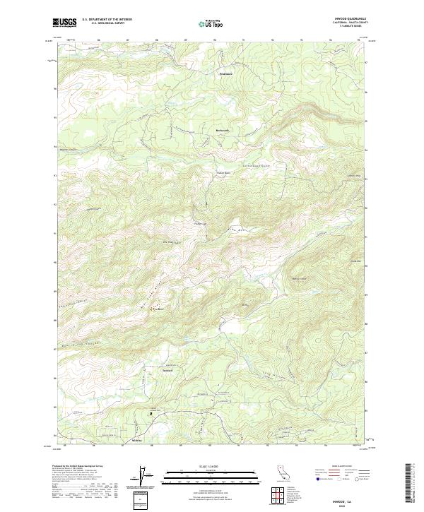 US Topo 7.5-minute map for Inwood CA