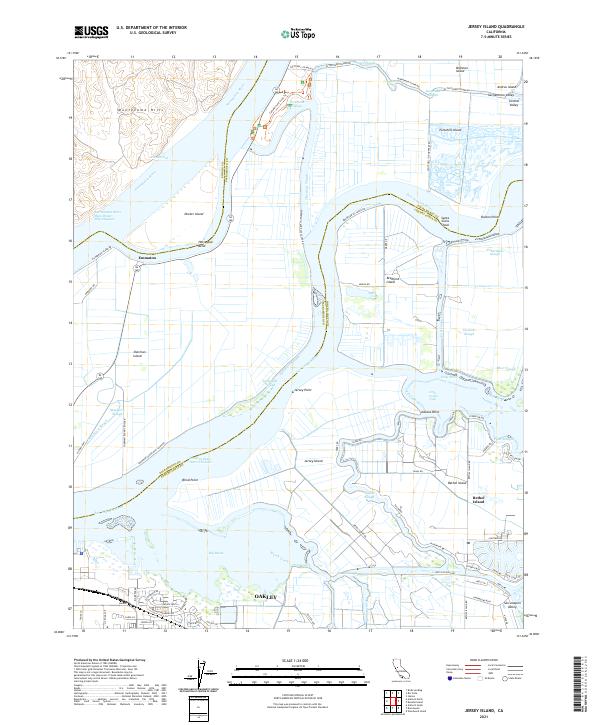 US Topo 7.5-minute map for Jersey Island CA