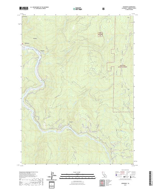 US Topo 7.5-minute map for Johnsons CA