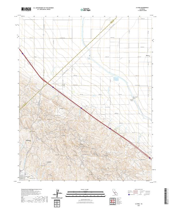 US Topo 7.5-minute map for La Cima CA