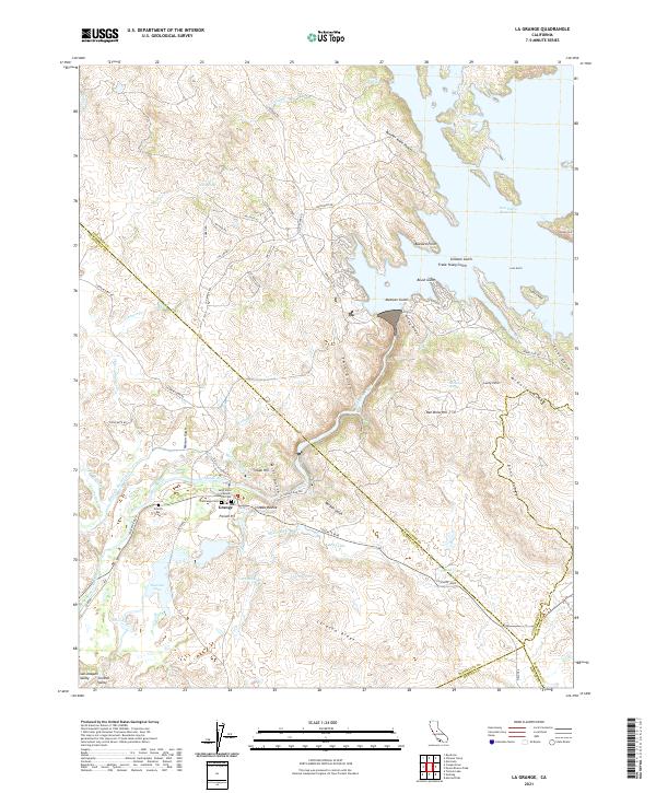 US Topo 7.5-minute map for La Grange CA