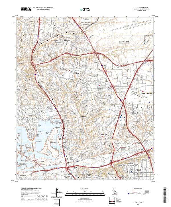 US Topo 7.5-minute map for La Jolla CA