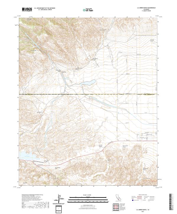 US Topo 7.5-minute map for La Liebre Ranch CA