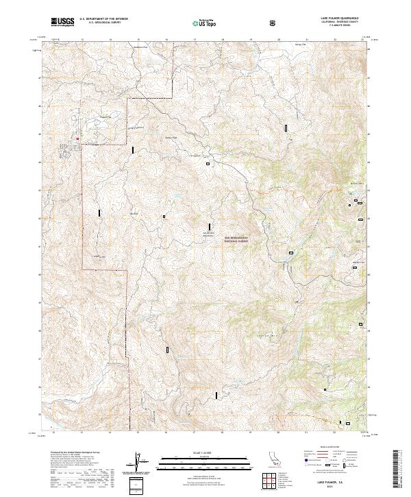 US Topo 7.5-minute map for Lake Fulmor CA