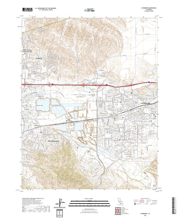 US Topo 7.5-minute map for Livermore CA