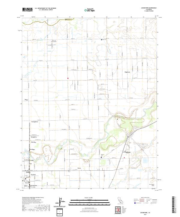 US Topo 7.5-minute map for Lockeford CA