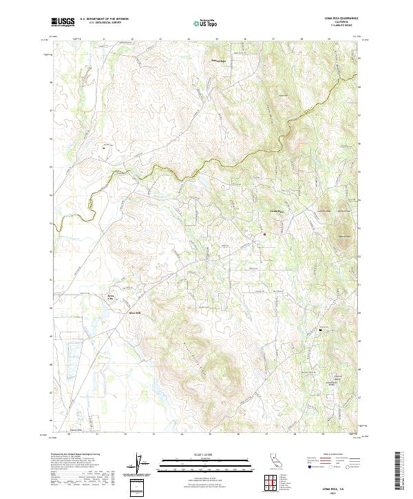 US Topo 7.5-minute map for Loma Rica CA