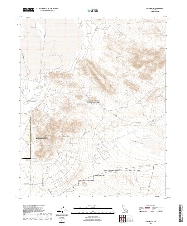US Topo 7.5-minute map for Lone Butte CA