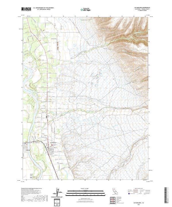 US Topo 7.5-minute map for Los Molinos CA