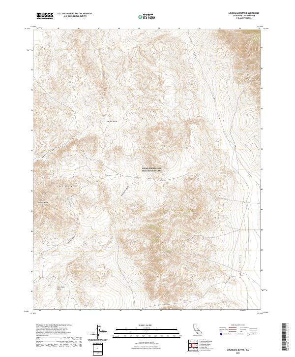 US Topo 7.5-minute map for Louisiana Butte CA