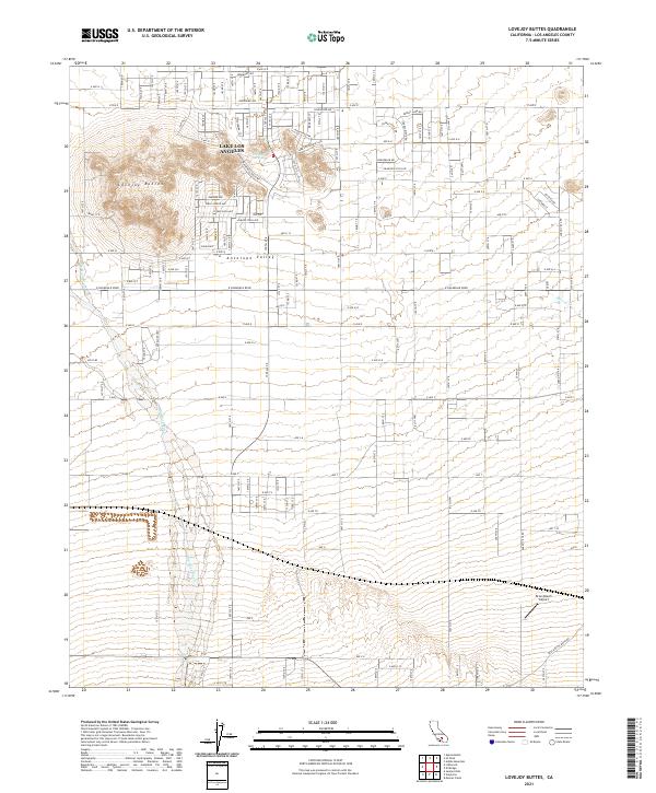US Topo 7.5-minute map for Lovejoy Buttes CA