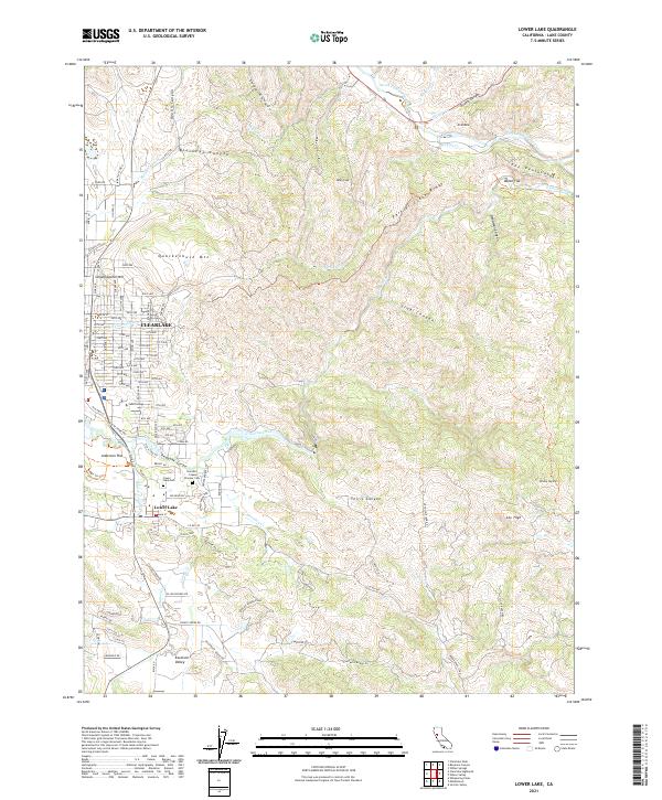 US Topo 7.5-minute map for Lower Lake CA