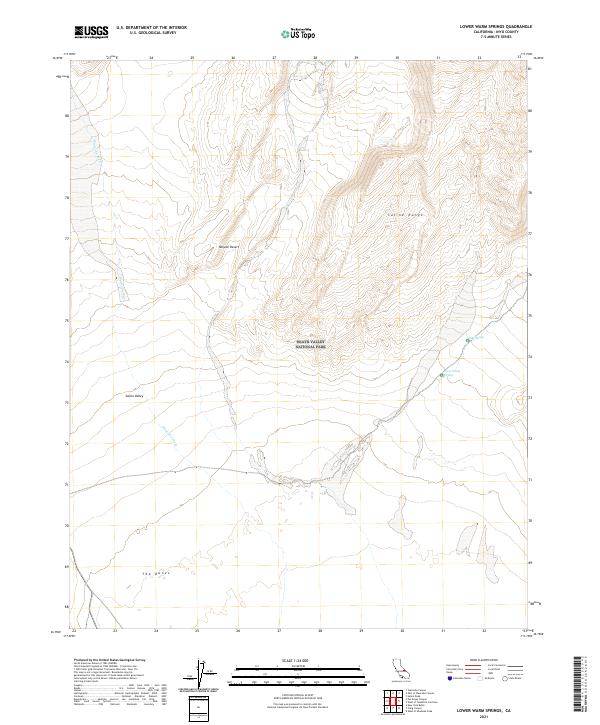 US Topo 7.5-minute map for Lower Warm Springs CA