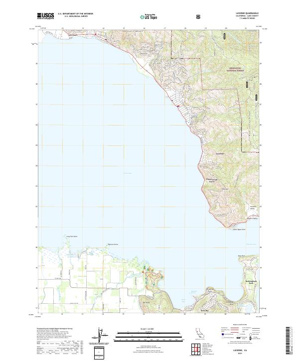 US Topo 7.5-minute map for Lucerne CA