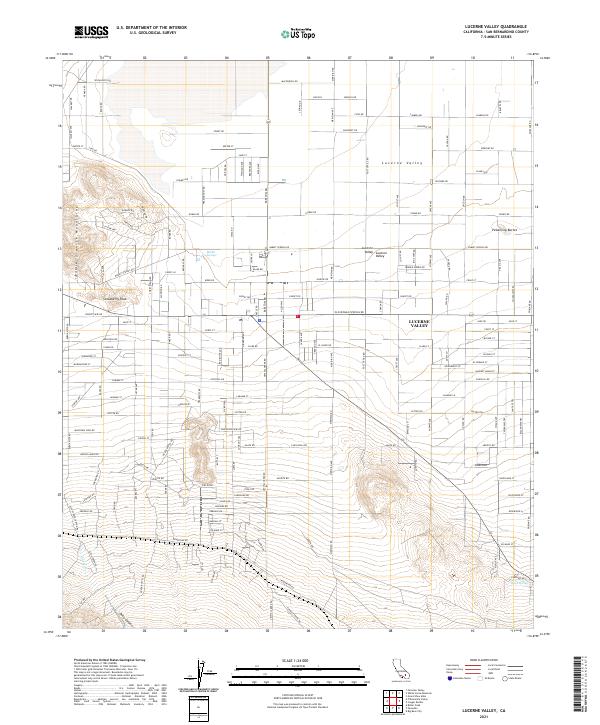 US Topo 7.5-minute map for Lucerne Valley CA