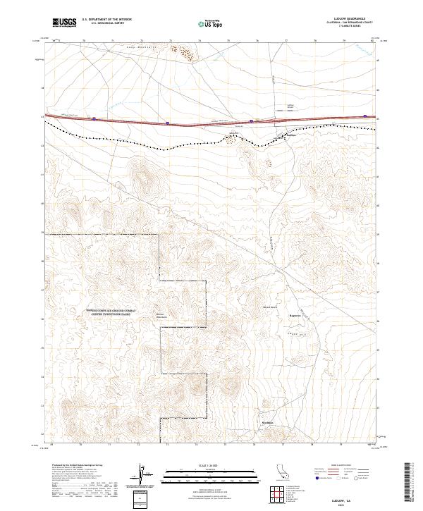 US Topo 7.5-minute map for Ludlow CA