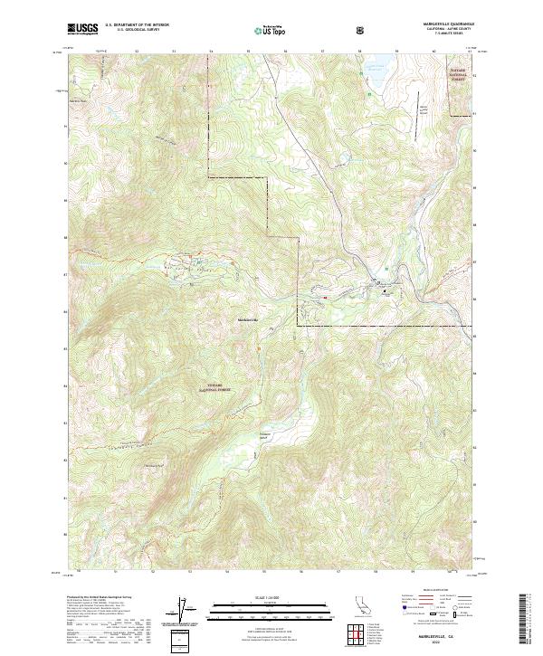 US Topo 7.5-minute map for Markleeville CA