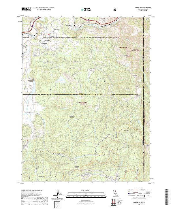 US Topo 7.5-minute map for Martis Peak CANV