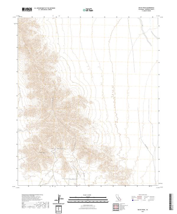 US Topo 7.5-minute map for McCoy Peak CA