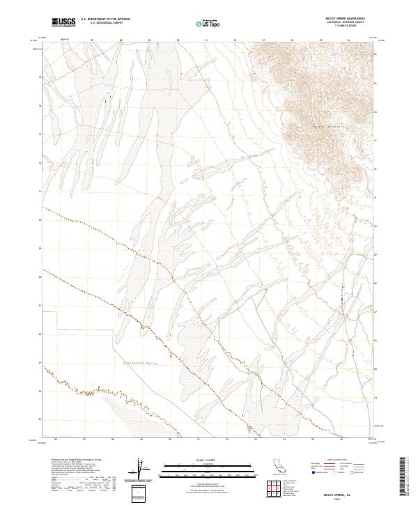US Topo 7.5-minute map for McCoy Spring CA