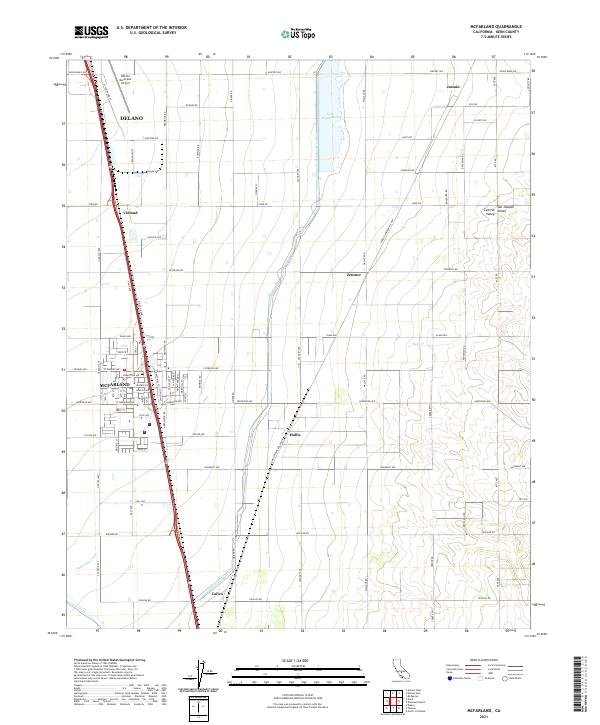 US Topo 7.5-minute map for McFarland CA