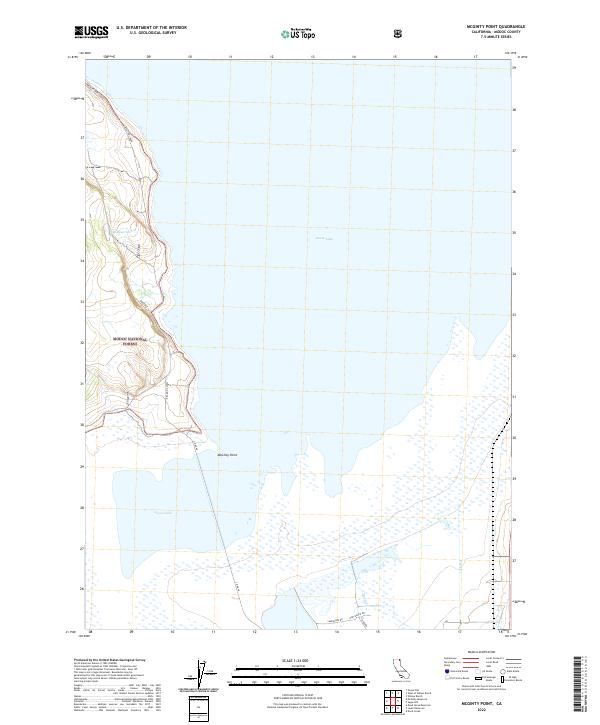 US Topo 7.5-minute map for McGinty Point CA