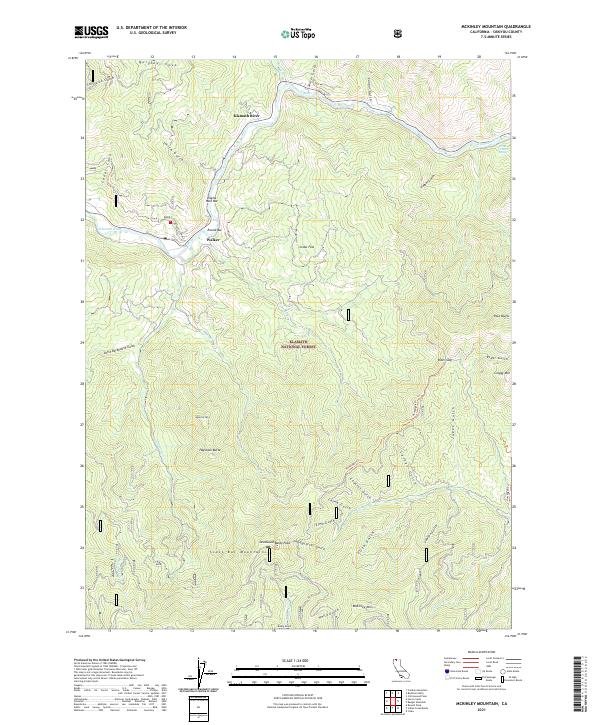 US Topo 7.5-minute map for McKinley Mountain CA