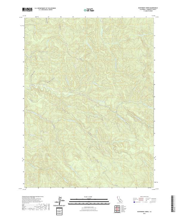 US Topo 7.5-minute map for McWhinney Creek CA