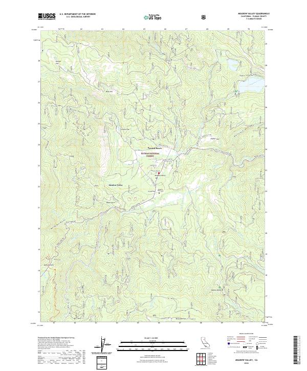 US Topo 7.5-minute map for Meadow Valley CA