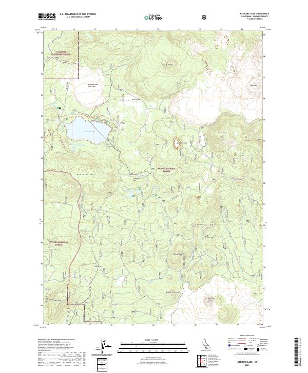 US Topo 7.5-minute map for Medicine Lake CA