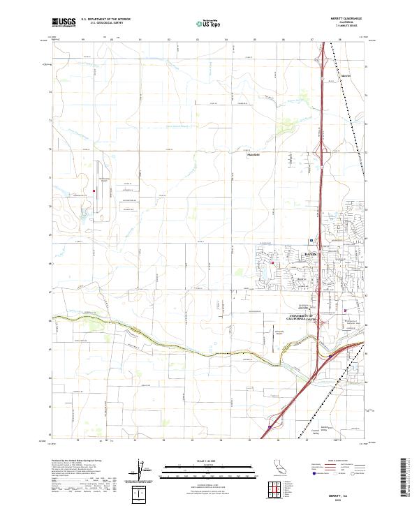 US Topo 7.5-minute map for Merritt CA