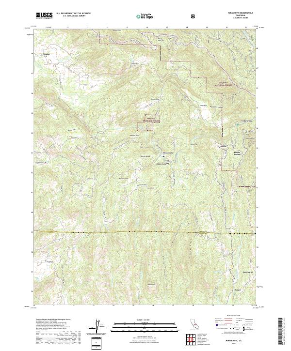 US Topo 7.5-minute map for Miramonte CA