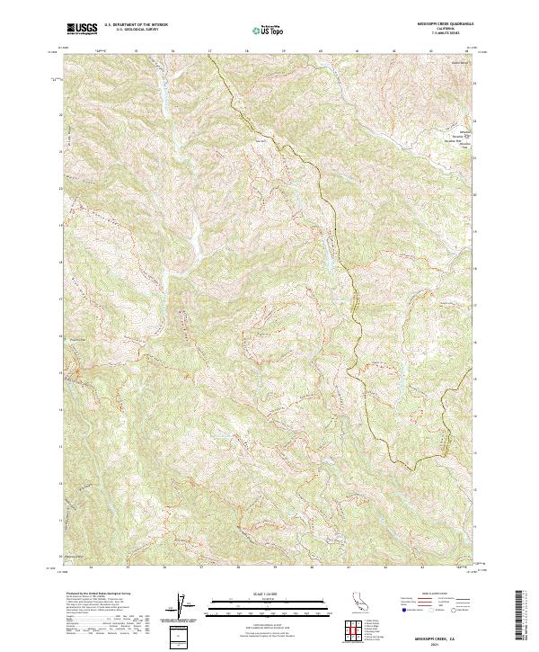US Topo 7.5-minute map for Mississippi Creek CA