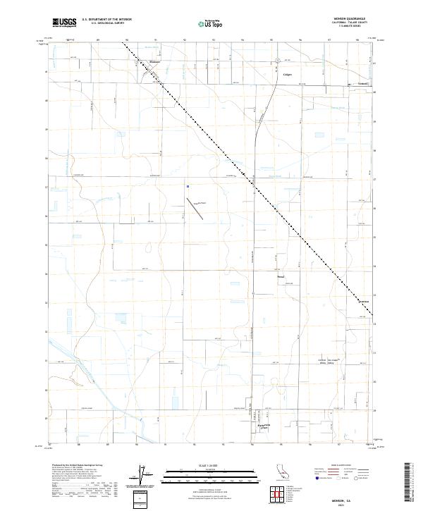 US Topo 7.5-minute map for Monson CA – American Map Store